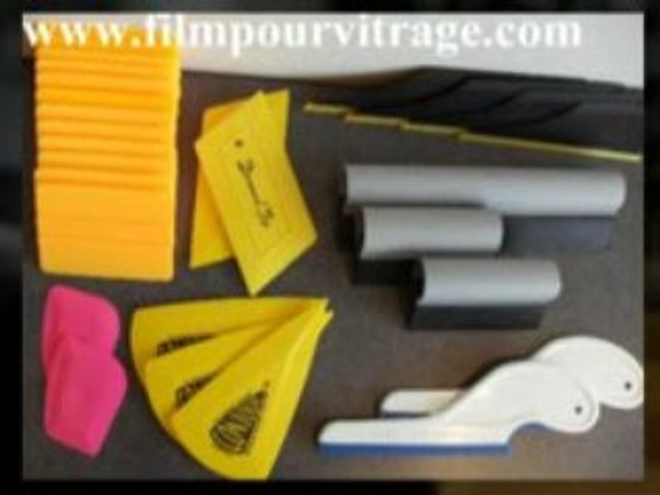 Outils de pose pour film solaire de la sté ecran sun