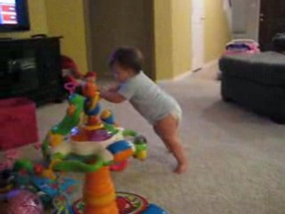 Parker meets the walking toy