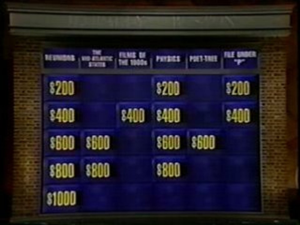 Jeopardy! 1998 Teen Tournament Reunion from Boston 11/20/98