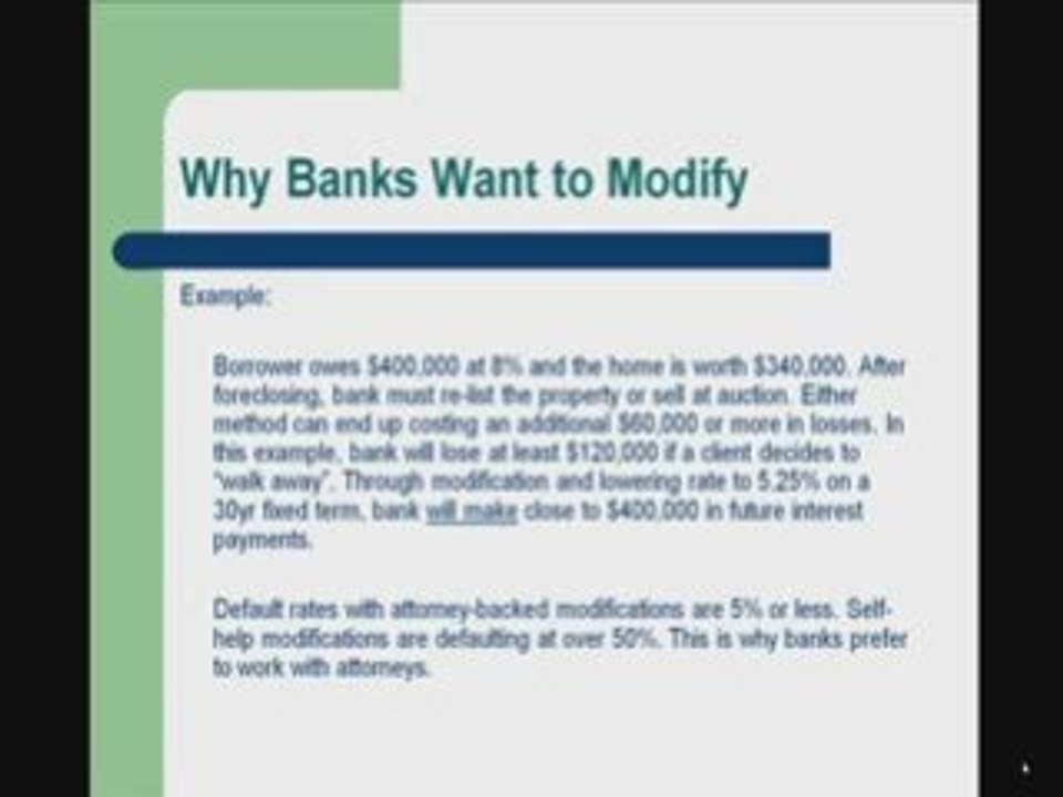 Lower Your Home Mortgage Payment with Loan Modifications