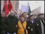 Kosovo Albanians protest against UN plan.November 2008