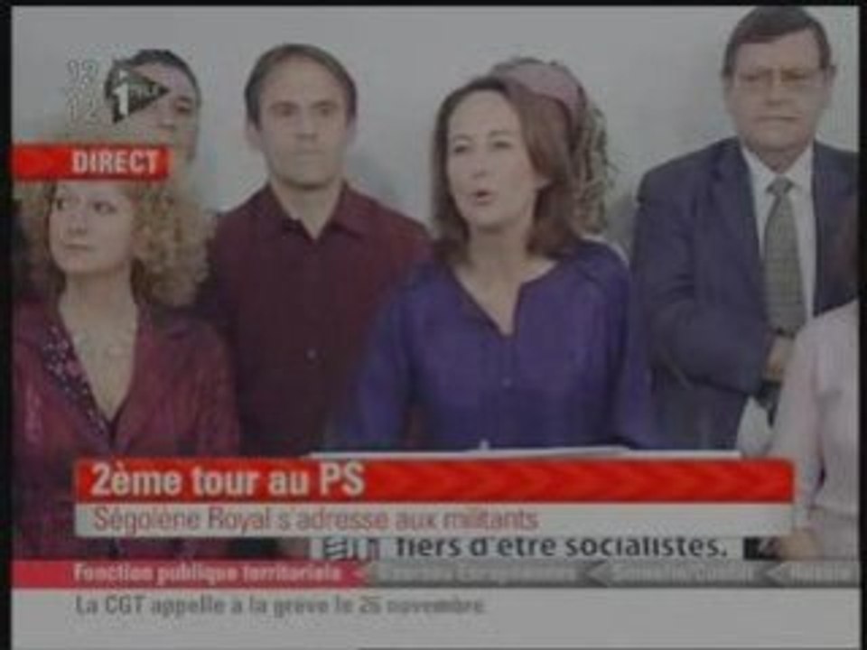 Ségolène Royal  Déclaration 21 11 08