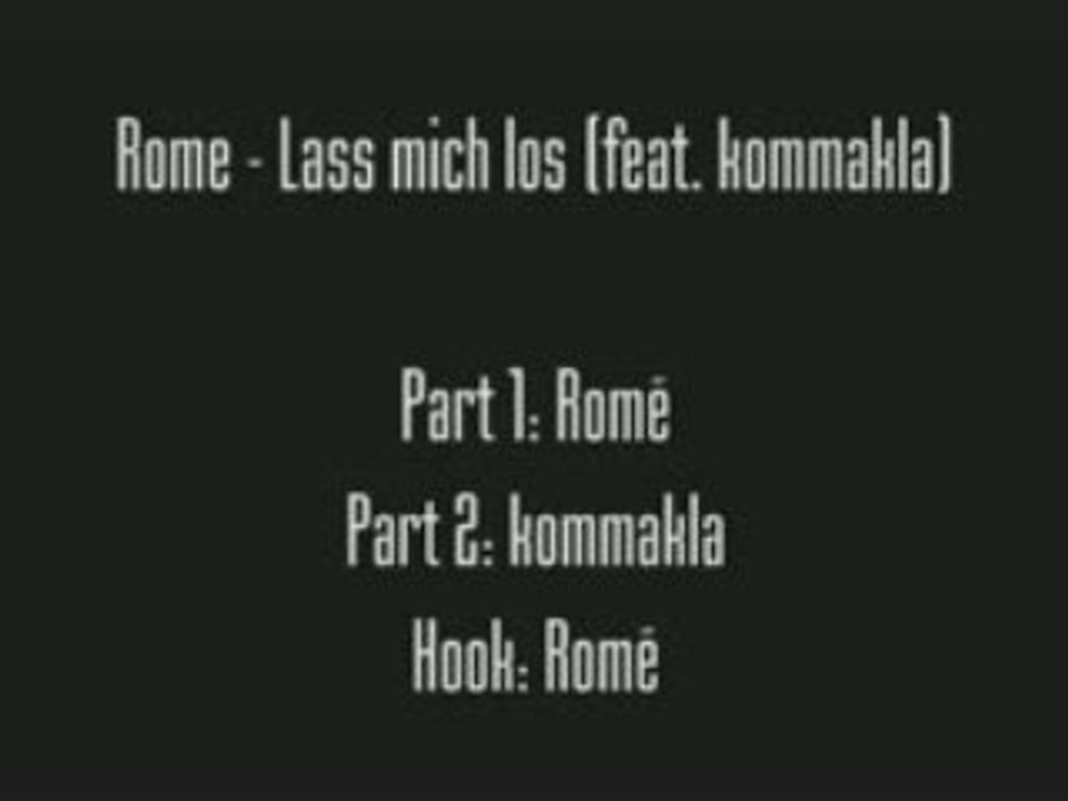 Romé feat kommakla - lass mich los