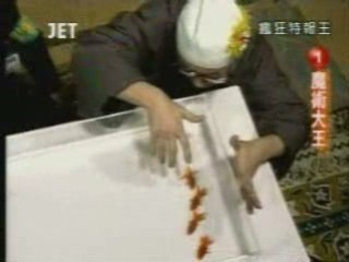 Course de poisson rouge