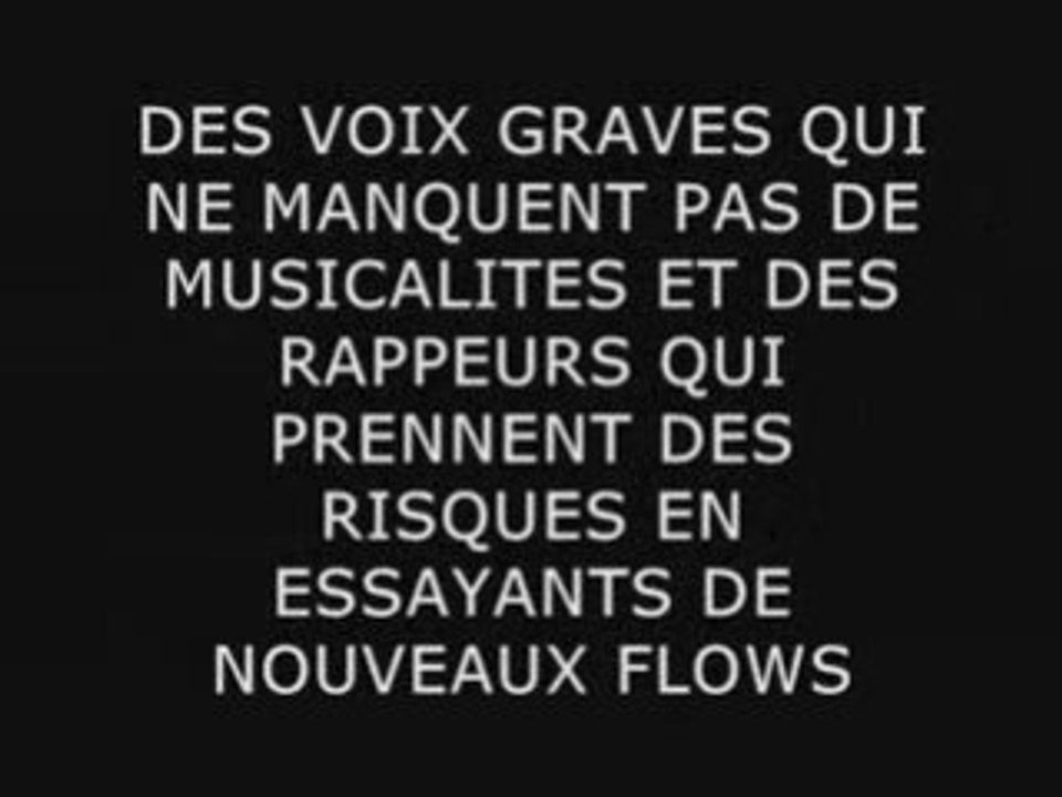 LE NOUVEAU RAP(rohff,booba,soprano,medine, kery james,sefyu,