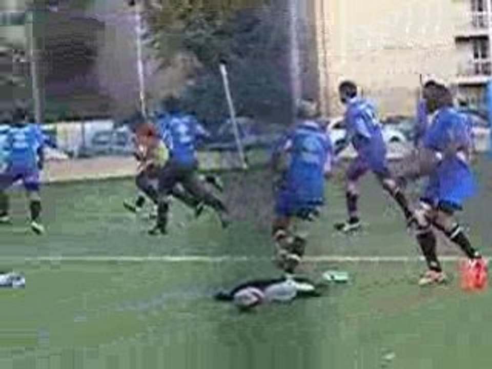 Entrainement des 3/4 du RCT avec Umaga