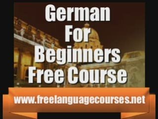 German For Beginners Free Course