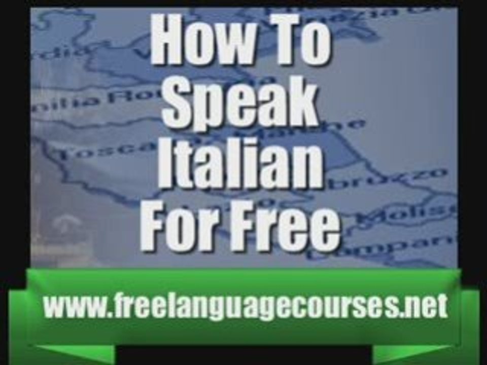 How To Speak Italian For Free