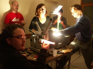 petit atelier d'impression sur pellicule 16 mm