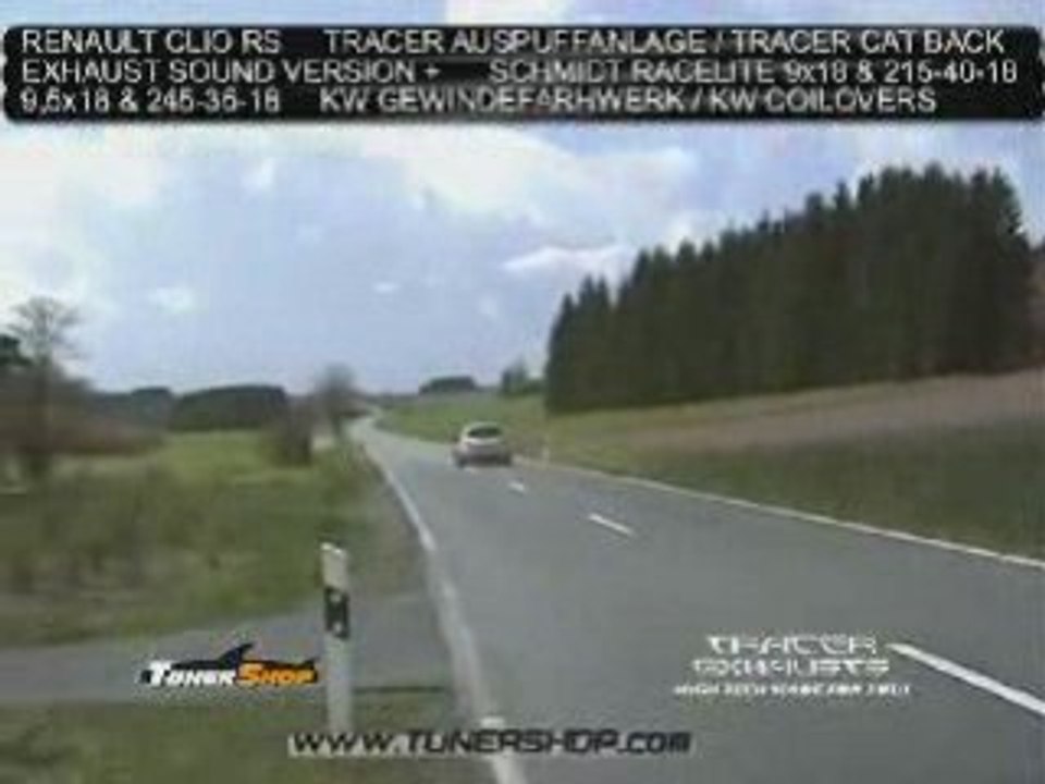 RENAULT CLIO RS mit Tracer Auspuff und 18" Felgen