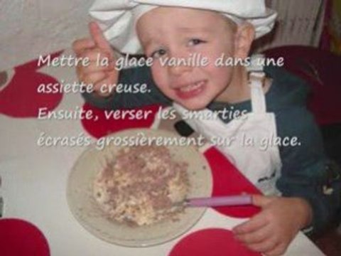 recette glace vanille aux smarties