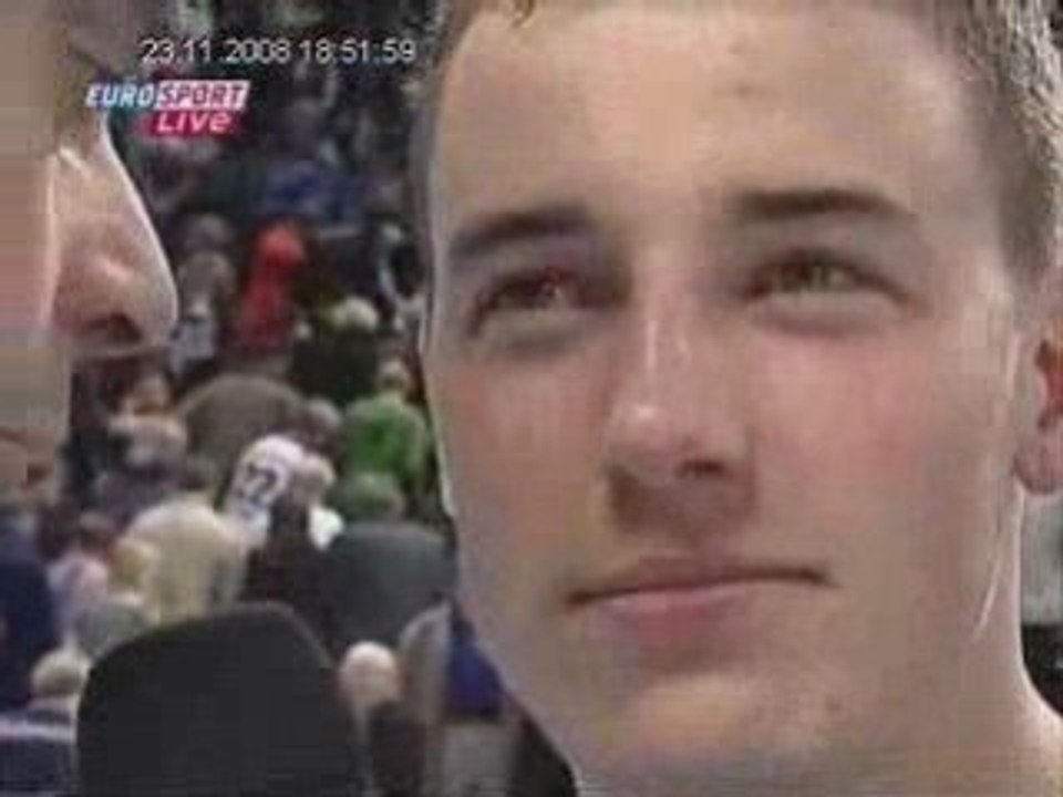 Dominik nach dem Spiel gegen Barcelona