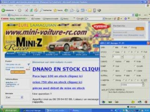 réglages des châssis 2.4 ghz kyosho mini z ou dnano