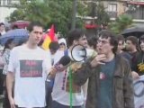 Marcos en la manifestación contra el proceso de Bolonia
