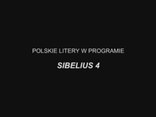 polskie znaki w programie Sibelius
