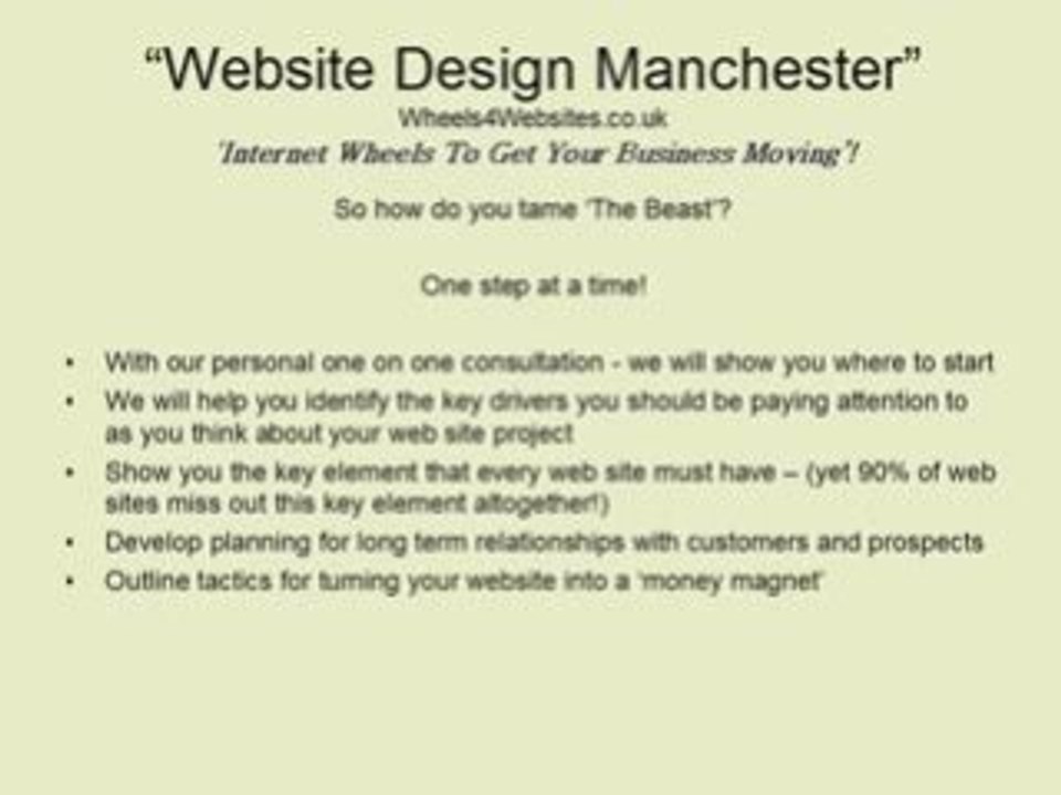 Web Design Manchester - Plan Your Ideal Web Site!