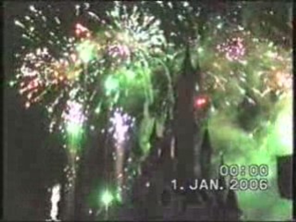Disneyland reveillon 2005 feu d'artifice