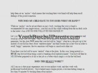 Baseball Parents - Help Your Child Reduce Nervousness