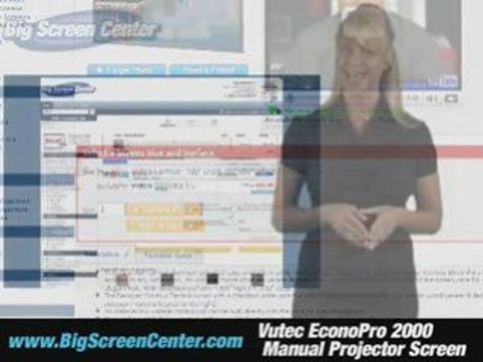 Vutec EconoPro 2000 Manual Projector Screen