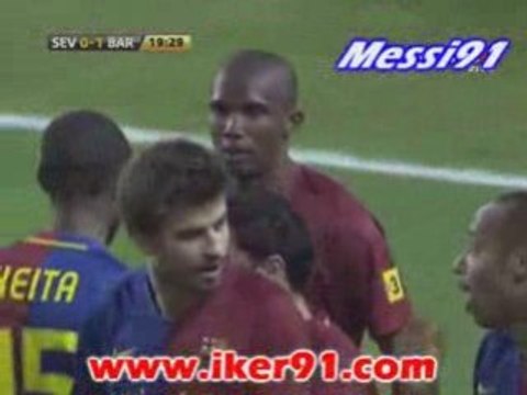 FC SEVILLE- FC BARCELONE 0-1 BUT DE ETO'O