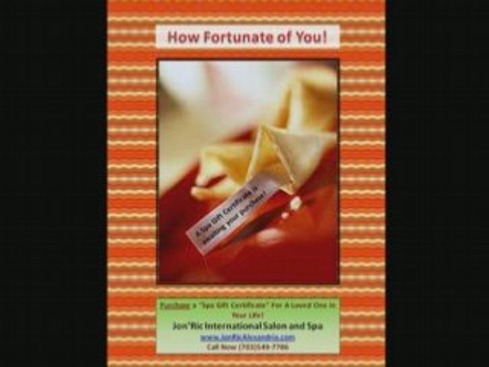 Spa Gift Certificates and Gift Cards Alexandria Virginia