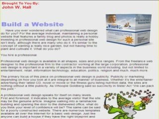 Build a Website from scratch online