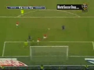 Gol di tacco di Muntari al Napoli