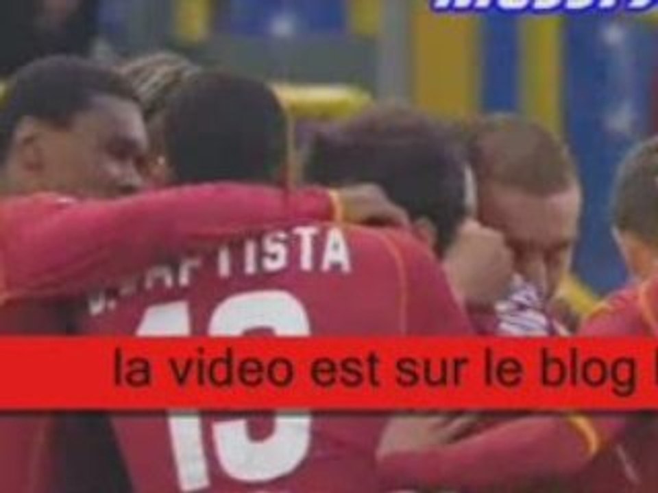 Roma  Fiorentina 1-0, Highlights, Serie A, 30-11-08
