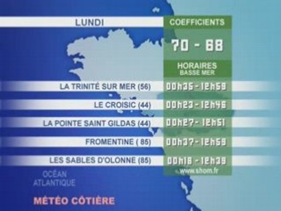 METEO DU 1ER DECEMBRE 2008