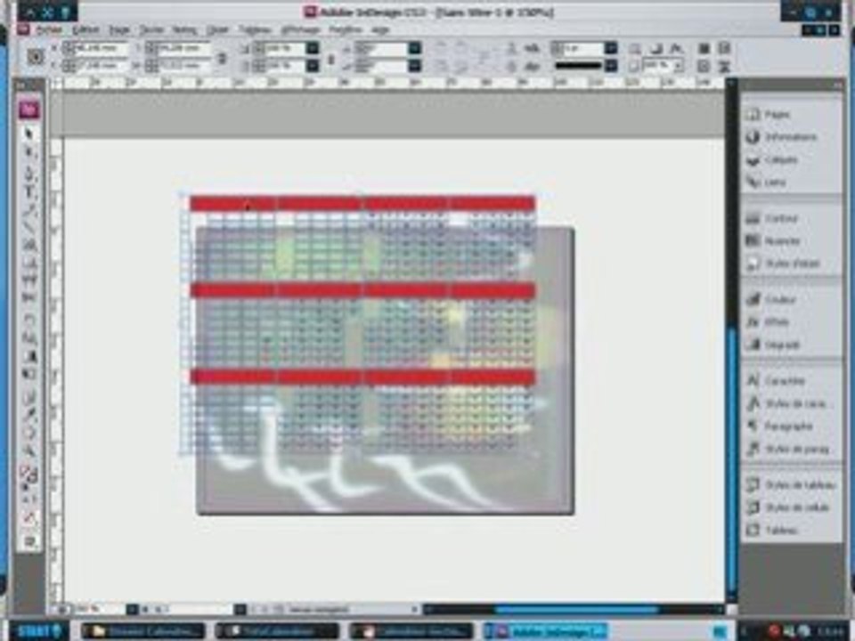 Réalisation d'un Calendrier sous Indesign avec 3 Elements