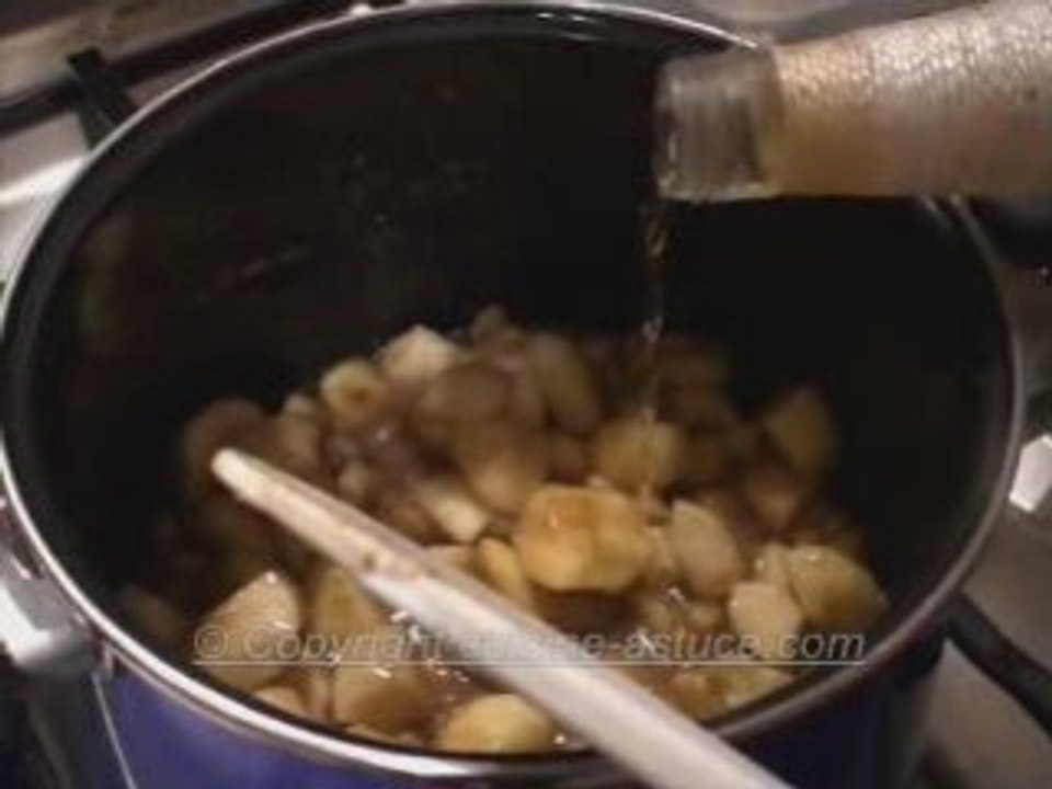 Compote pomme ,banane, cannelle,vanille et aromatisé