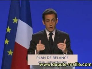 Plan de relance - discours de Nicolas Sarkozy 4 déc 2008