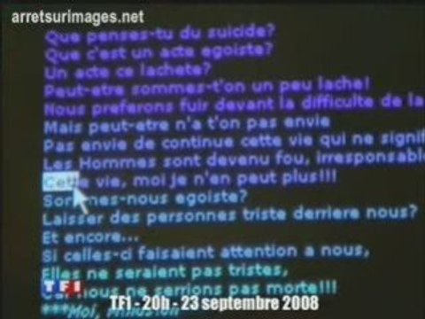 les noelliste se suicide sur TF1 Suicide Collectif