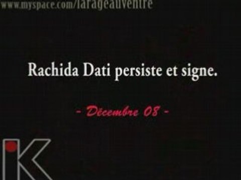 Rachida Dati persiste et signe