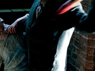 Fearless vampire hunter, Sir Brandon Smythe stakes a vamp.
