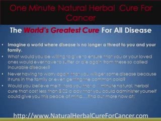 Natural Cure For Cancer