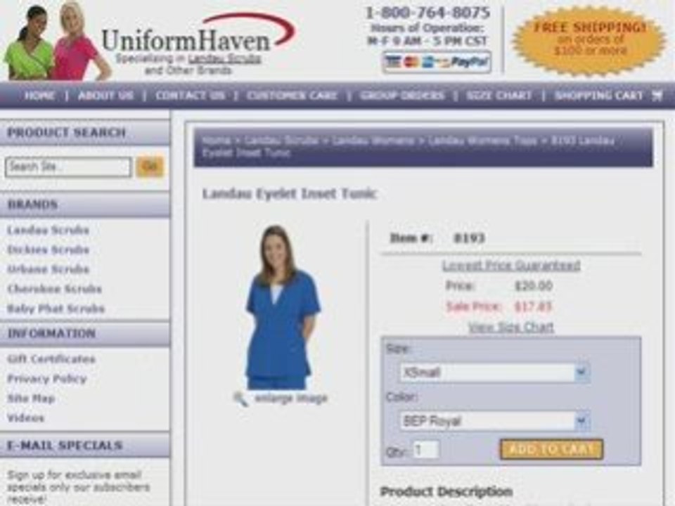 Cheap Landau Scrub Tops with Free Shipping!