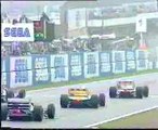 Ayrton Senna overtakes five cars