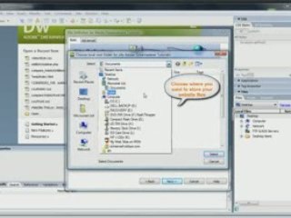 Adobe Dreamweaver Tutorials - How to set up a new site..