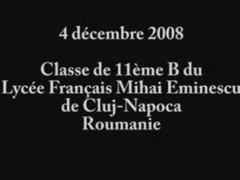 Vidéo du Lycée Mihail Eminescu de Cluj-Napoca / Roumanie