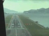 aterrssage - vue de cabine de pilotage d'un boeing 747