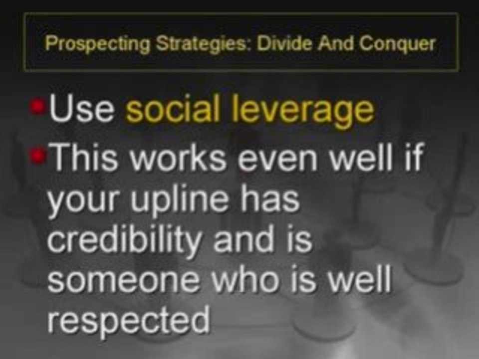 MLM Prospecting Success - Divide and Conquer