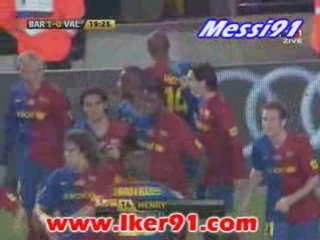 FC BARCELONE - FC VALENCE 1-0 BUT DE  HENRY