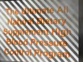 High Blood Pressure Supplements