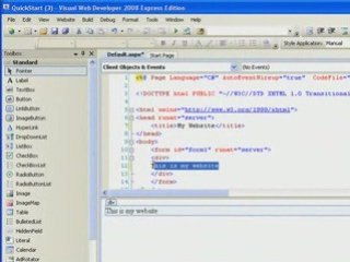 Intro to ASP.NET - Creating your first webpage