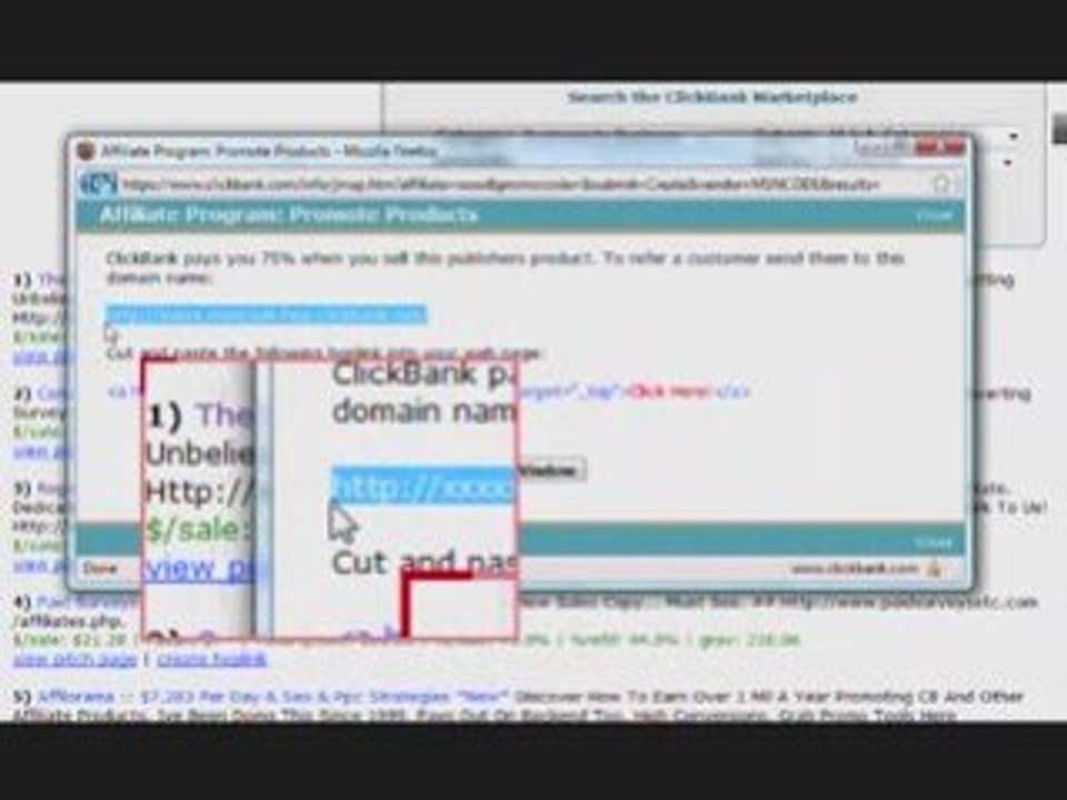 clickbank tips - How to create a link in Clickbank