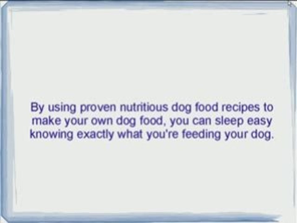 Like To Make Home made Dog Food Recipes For Your Dog?