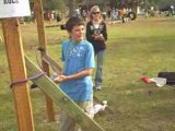 My son doing cub scouts sling shot