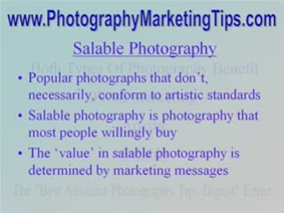 Amateur Photography Tips And Photography Marketing Tips