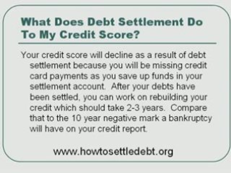 What does debt settlement do to my credit score?